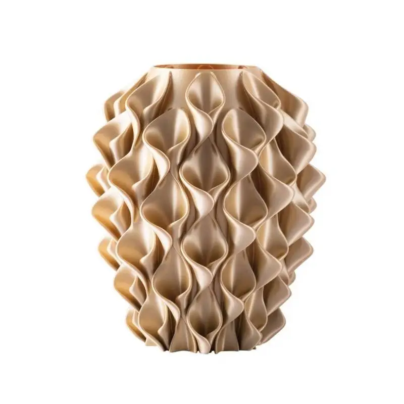 Spedizione Espresso Vaso Fiore Champagne 18 cm Collezione 3D in PLA – Melaverde