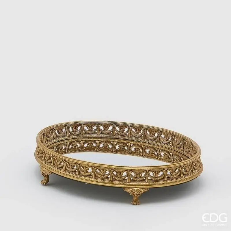 Sconto Vassoio Specchio Oro con Bordo | Enzo De Gasperi