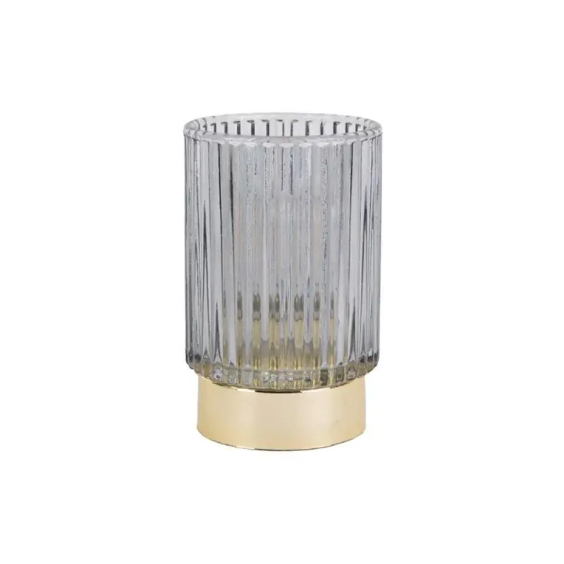 Lampada Votiva LED Grey Karlsson in Vetro Ø8,5x13 cm Prezzo Basso