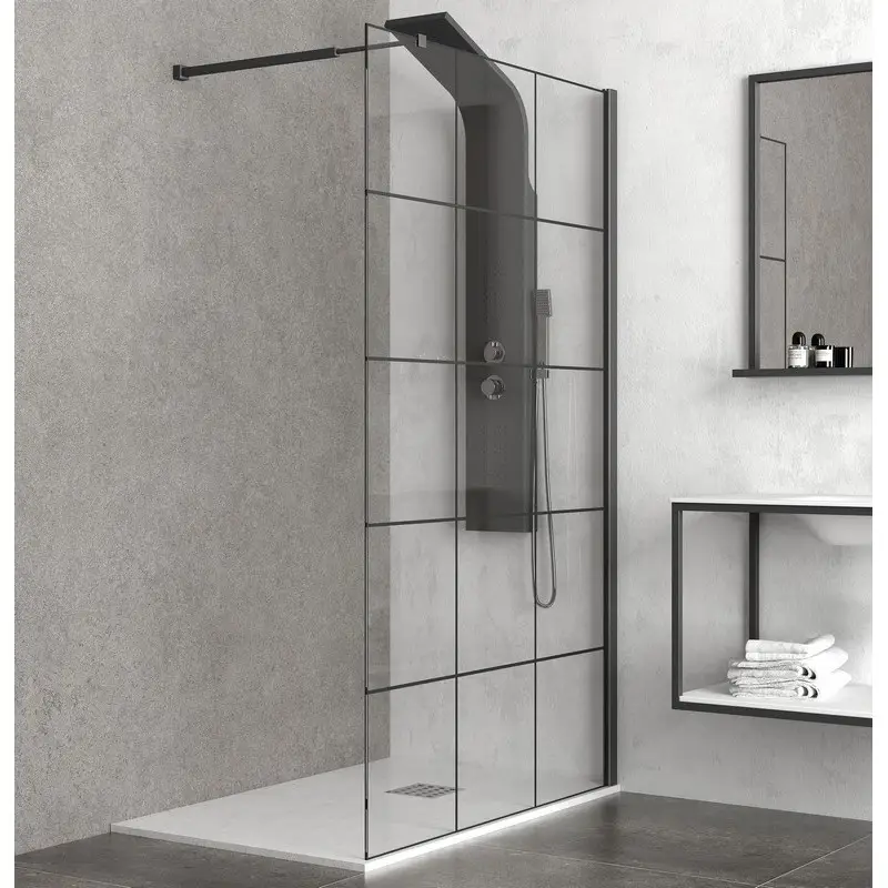 Compra Oggi Stesso Parete doccia fissa 140cm finitura colore nero NICO-W1000