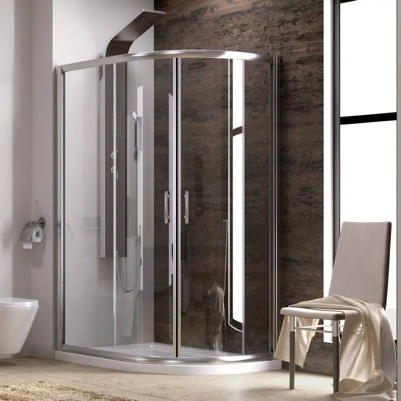 Box doccia stondato 100x80cm vetro trasparente KAM-K270 Compra Online