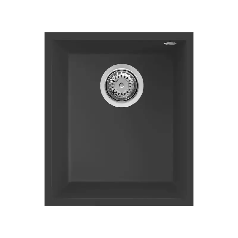 Elleci lavello da cucina 1 vasca 38x44cm in granitek antracite installazione sottotop | Quadra 100 Quantità Limitata