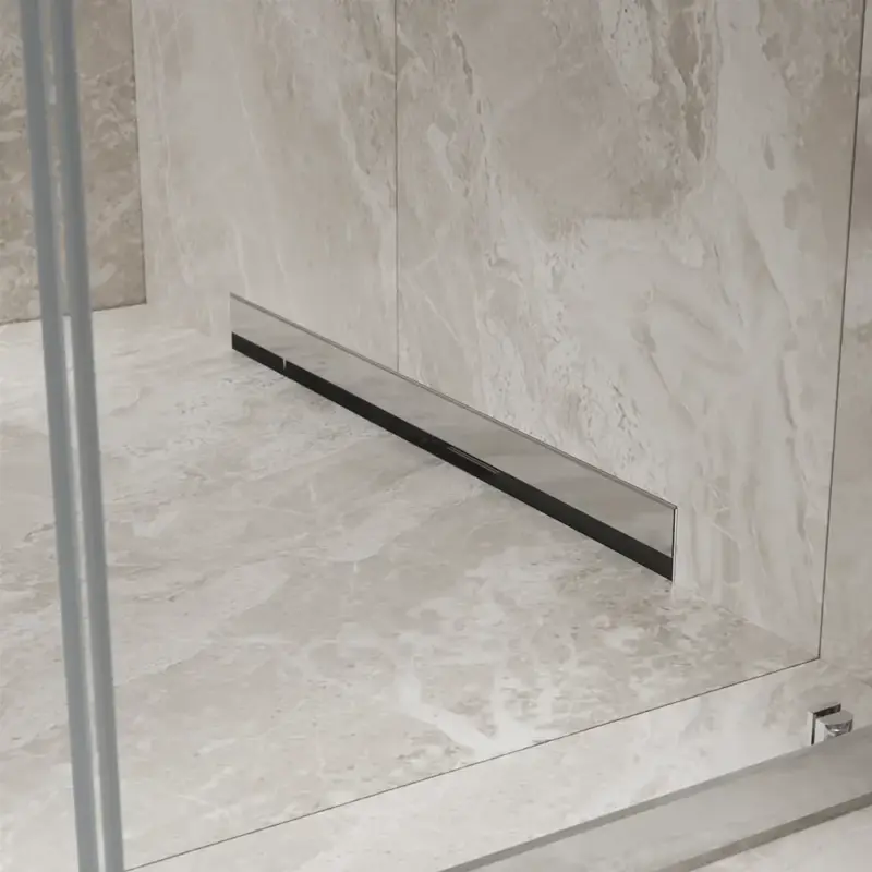 Canalina doccia con scarico a muro 80 cm con cover cromata Saldi