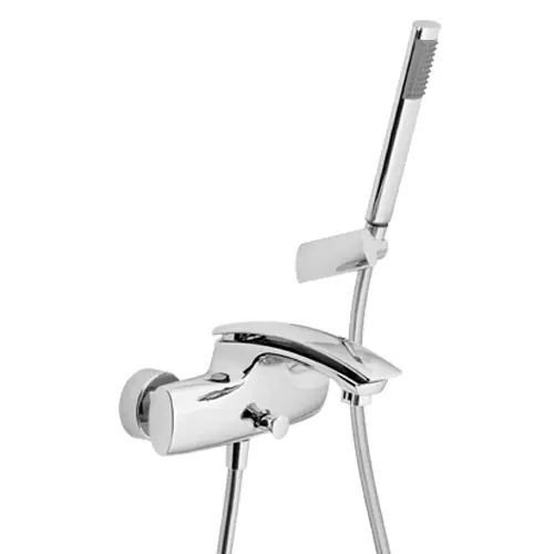 Offerta Del Giorno FLO Monocomando vasca con doccia e flessibile doppia aggraffatura finitura cromo