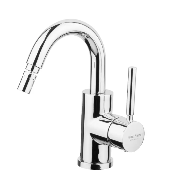 FORMA Monocomando bidet canna alta con piletta click-clack finitura oro rosa Soddisfatti O Rimborsati