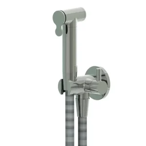 Acquista Ora Kit doccetta shut-off in acciaio inox con flex cm 120 tutto finitura satinato