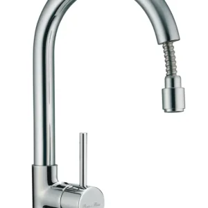Esclusivo KITCHEN PROGRAM Monocomando lavello con aeratore estraibile finitura cromo