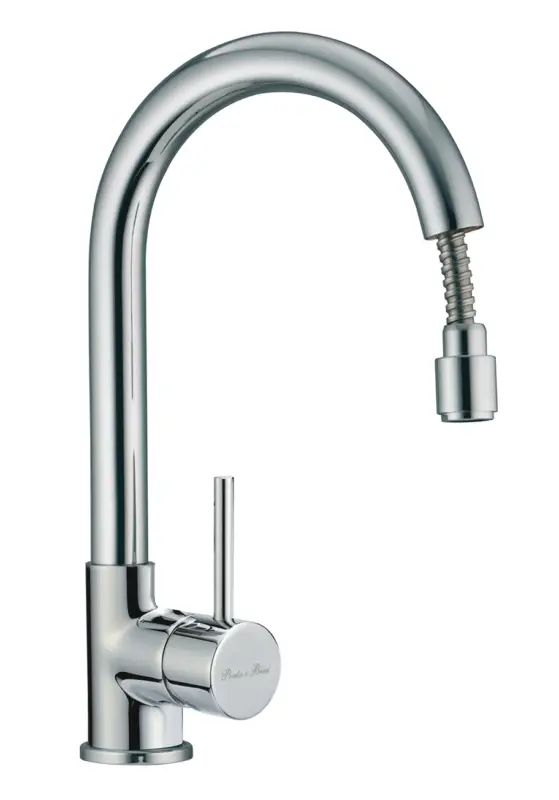 Esclusivo KITCHEN PROGRAM Monocomando lavello con aeratore estraibile finitura cromo