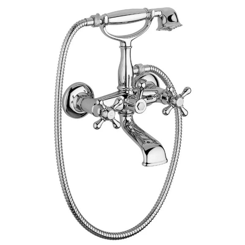 LIBERTY gruppo vasca con doccia e flessibile finitura cromo Soddisfatti O Rimborsati