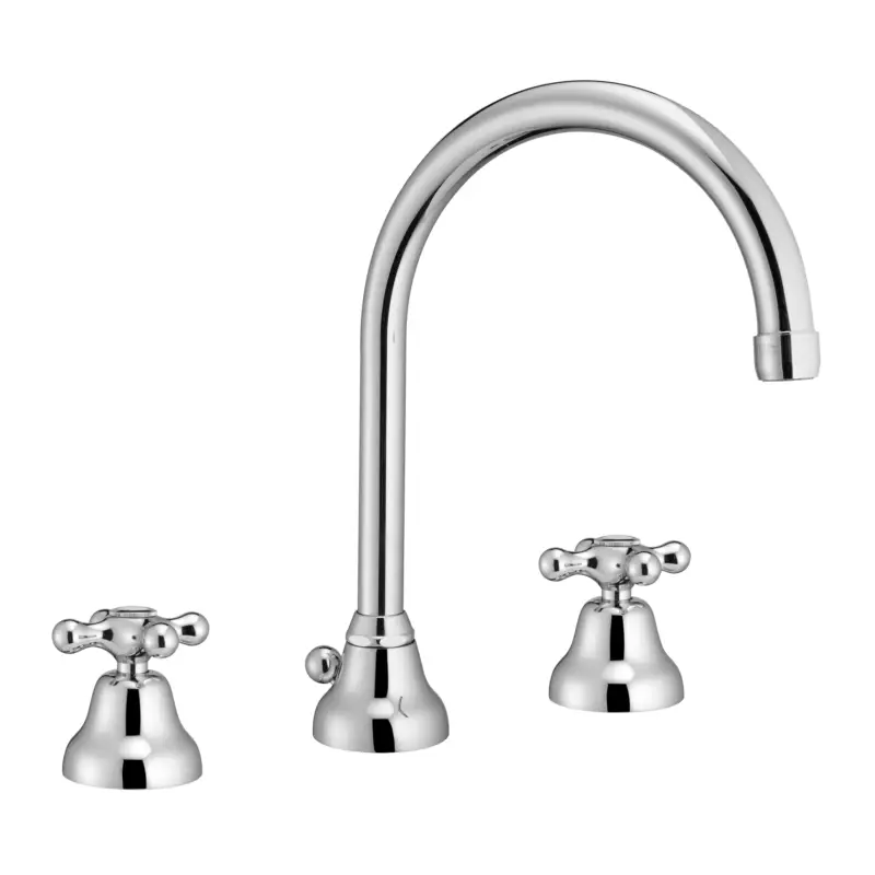 Saldi MAREA Batteria lavabo bocca girevole con scarico finitura ottone lucido