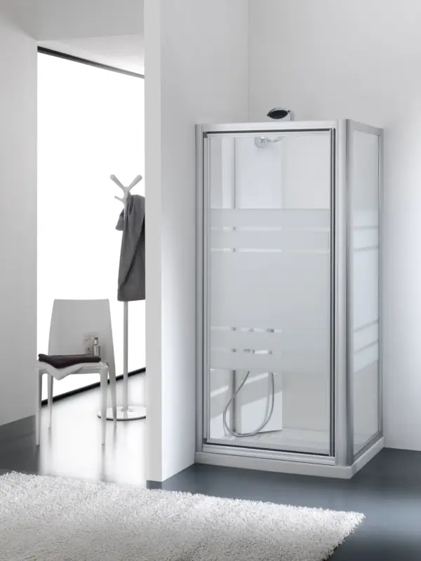 Offerta Lampo SAIL Porta battente finitura argento satinato 80 cm trasparente (misura 75/80 h.185)