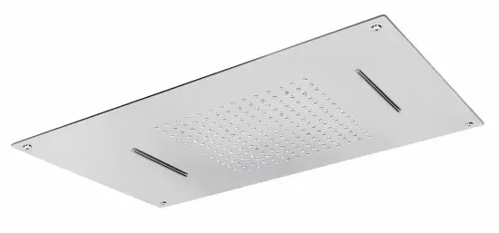 Acquista Ora Soffione da incasso in acciaio inox 2 getti 700x400 lucido