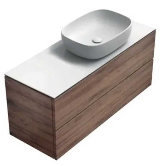 TABULAE mobile bagno sospeso cm.121x46 con lavabo a dx finitura legno quercia Spedito Oggi