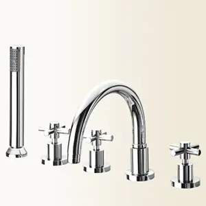 Occasione Imperdibile YUPPY Batteria bordo vasca con vitoni ceramici finitura cromo