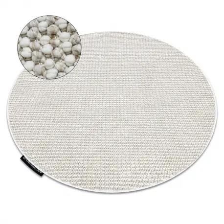Tappeto CASABLANCA LOOP cerchio bianco / beige, loop, morbido Più Venduto