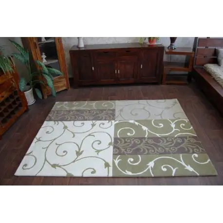 Tappeto HAND TUFTED - SURAVI P06 verde Compra Adesso