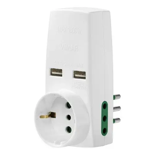 Adattatore S11+2P11+P30+2USB bianco Ultima Occasione