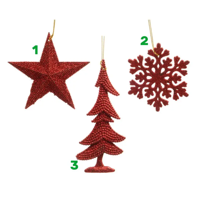 Appendino glitter rosso Occasione Imperdibile