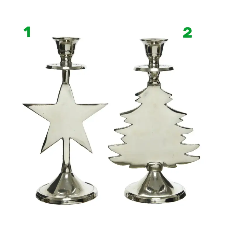 Candelabro natalizio argento Spedito Oggi