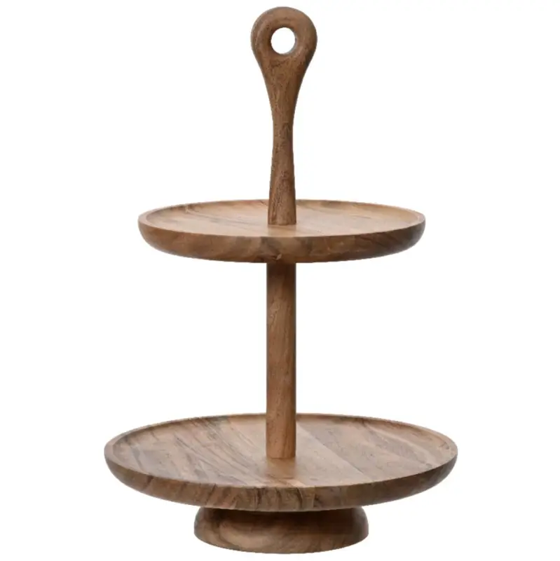 Alzata per torte in legno di acacia 45 cm Direttamente Dal Produttore