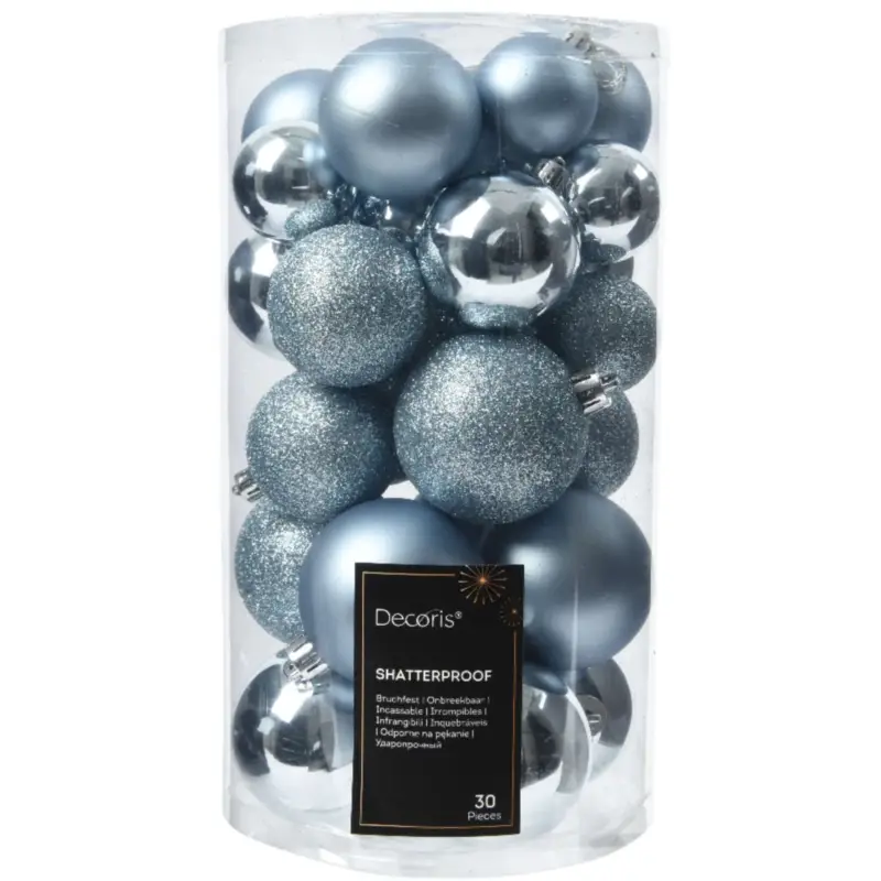 Spedizione Espresso Confezioni 30 palline azzurre 6cm