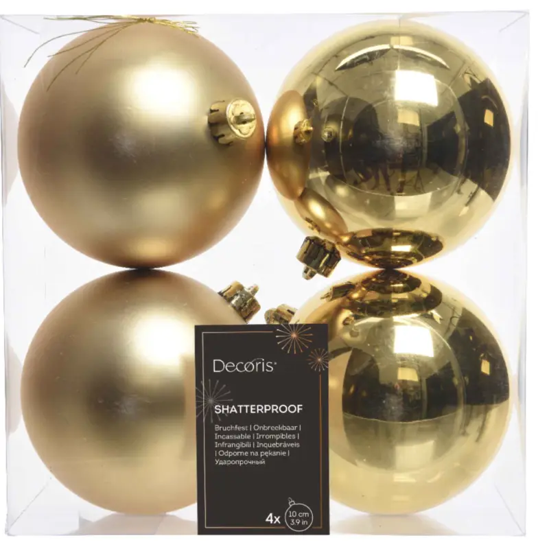 Promo Stagionale Confezione 4 palline oro 10 cm