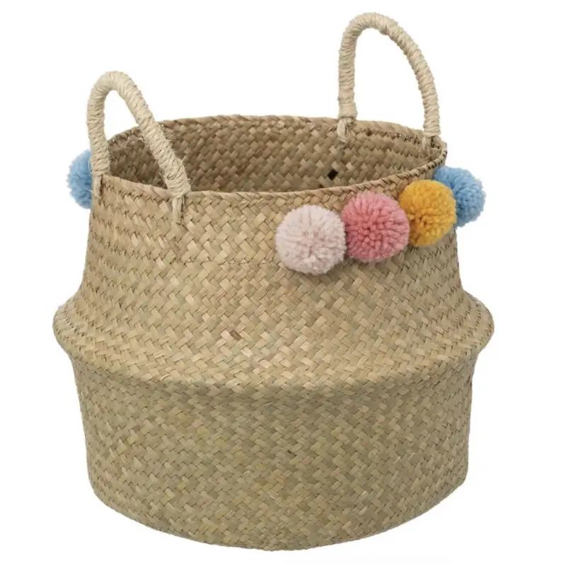 Cestino per bambini "Bulda" con pompon Vendita Finale