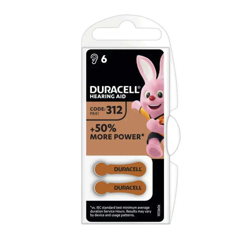 Duracell Easytab 312 batterie per apparecchi acustici 6Pz Vendita Finale