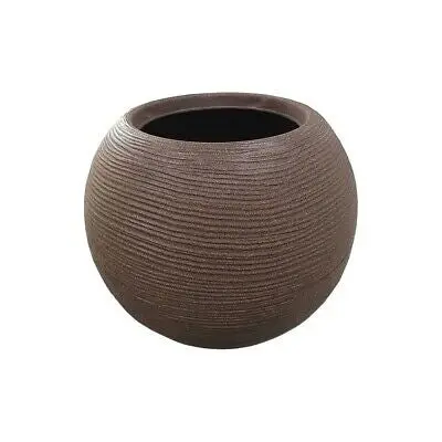 Compra Oggi Stesso Caspò Sfera rigata Shabby 50 cm marrone