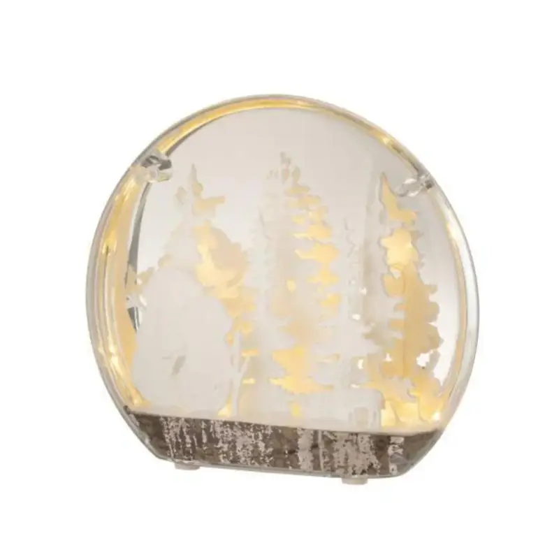 Prezzo Di Fabbrica Campana Decorativa Paesaggio Natalizio con Illuminazione Led