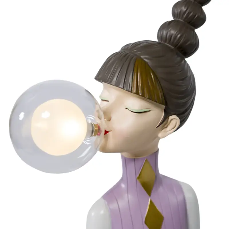 Lampada da Tavolo Busto Donna con Palloncino h 39 cm – Bubble Lady Soddisfatti O Rimborsati
