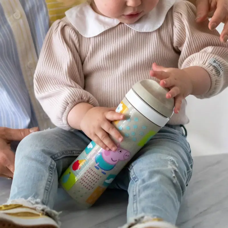 Borraccia Bambini Infrangibile 425 ml con Stampa Peppa Pig Oase - Koziol Spedito Oggi