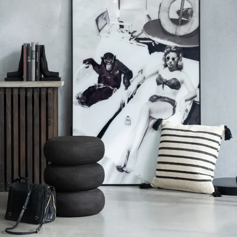 Scelto Dai Clienti Tavolino da Interno in Legno Scuro Effetto Opaco Nero h 40 cm - Marc