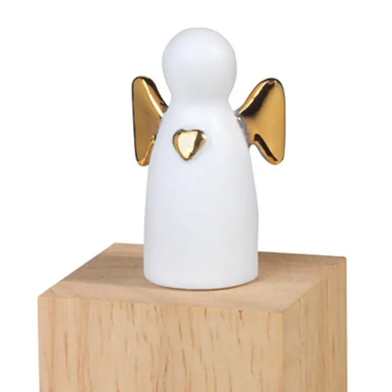 Occasione Imperdibile Statuetta Piccolo Angelo in Porcellana Colore Bianco - Lucky Angel