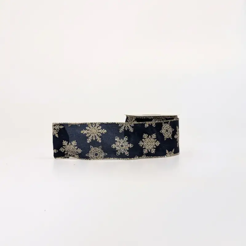 Nastro Decorativo Natalizio Colore Blu Fiocco di Neve 10 m Offerta Limitata