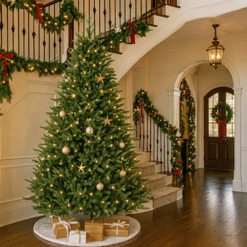 Albero di Natale h 400 cm in PE-PVC Effetto Realistico con 7770 Rami - Luxury Ultime Pezzi