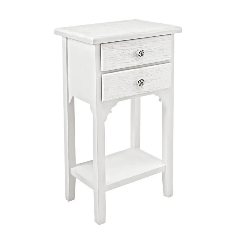 Promozione Mobiletto "Blanc" struttura in legno MDF con 2 cassetti per interni
