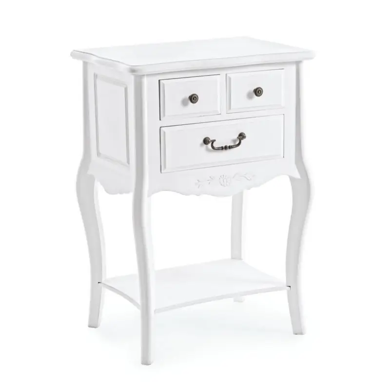 Mobiletto "Daisy" struttura in legno MDF con 3 cassetti per interni Must-Have