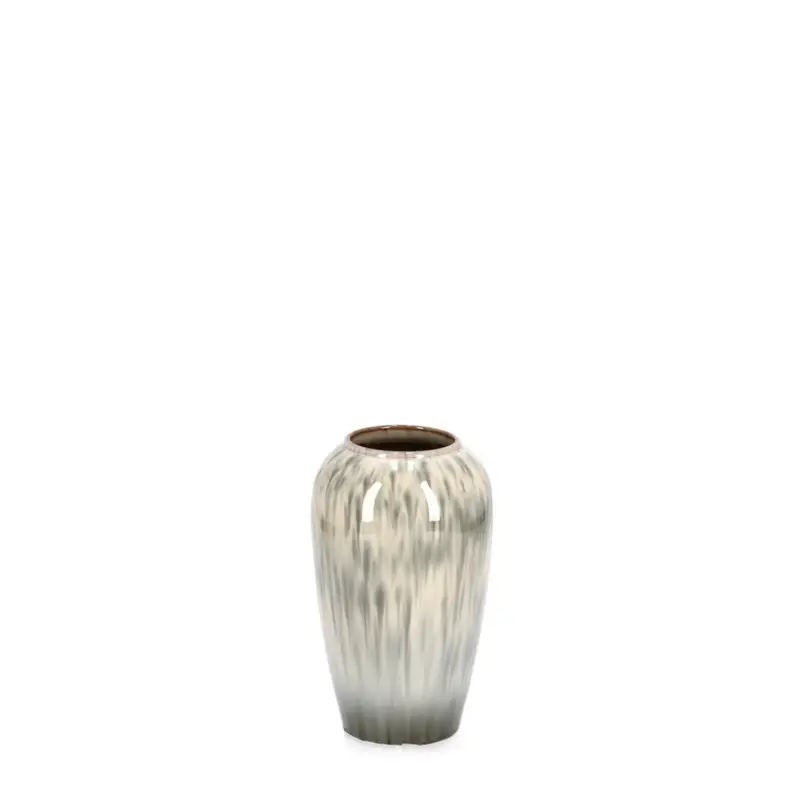 Prezzo Di Fabbrica Vaso "Coira" svasato in terracotta smaltata per uso esterno h 26 cm