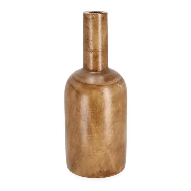 Vaso decorativo "Jambo" a forma di bottiglia in legno, da h 40 cm Miglior Prezzo