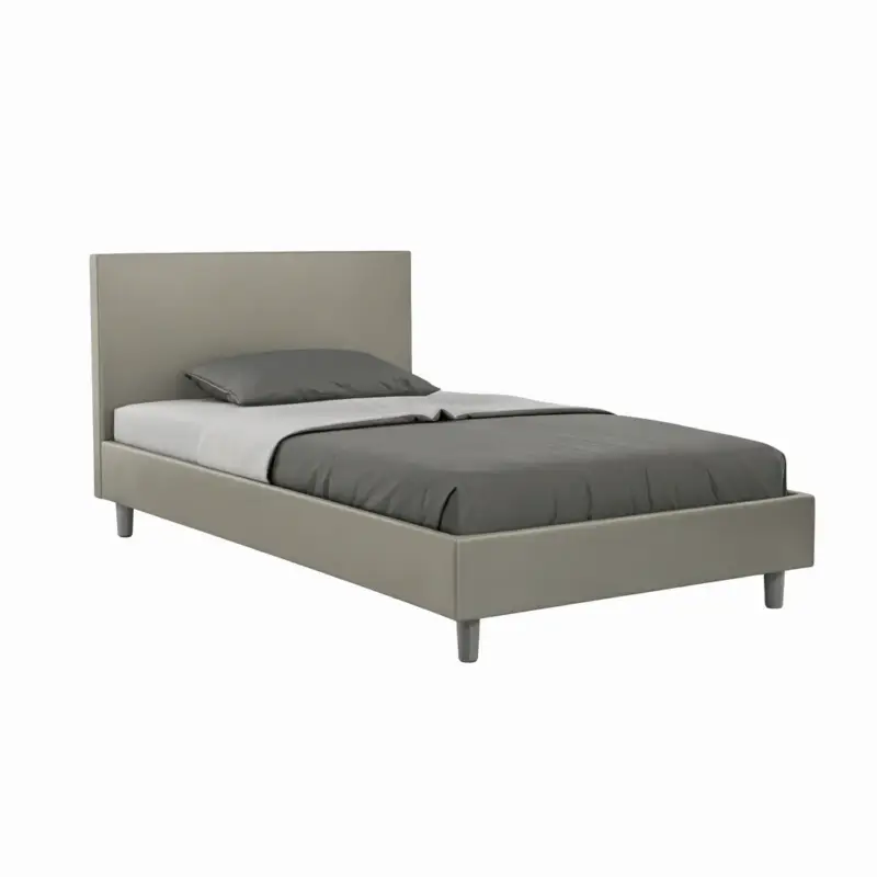 Letto una piazza e mezza "Los Angeles" imbottito in similpelle per camera da letto da 120 cm Più Venduto