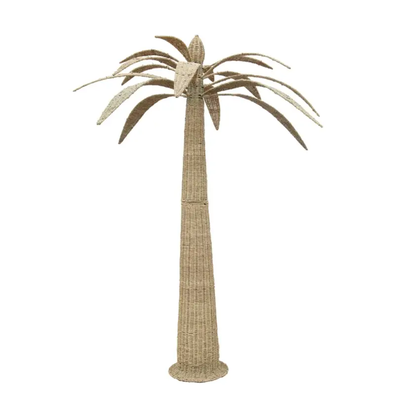 Palma Decorativa Shiney Naturale 220 x h 250 cm in Seagrass con Struttura in Metallo Prezzo Di Fabbrica