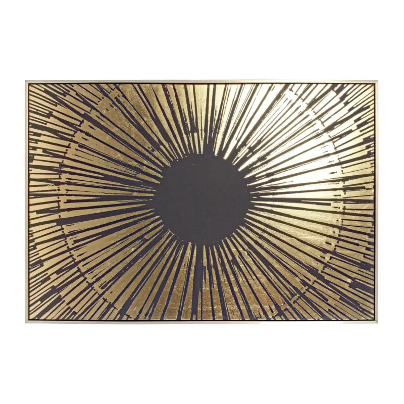 Nuovo Arrivo Quadro moderno Stampa su tela Oro su nero 83 X 122 cm minimalista bold