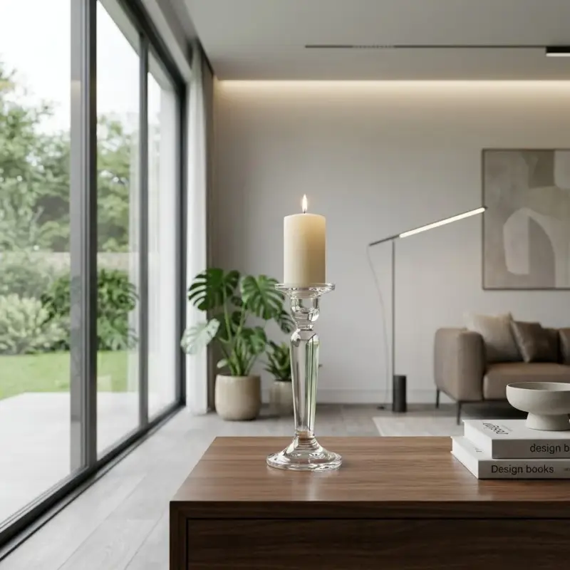 Portacandela in vetro candelabro per candela elegante Prezzo Di Fabbrica