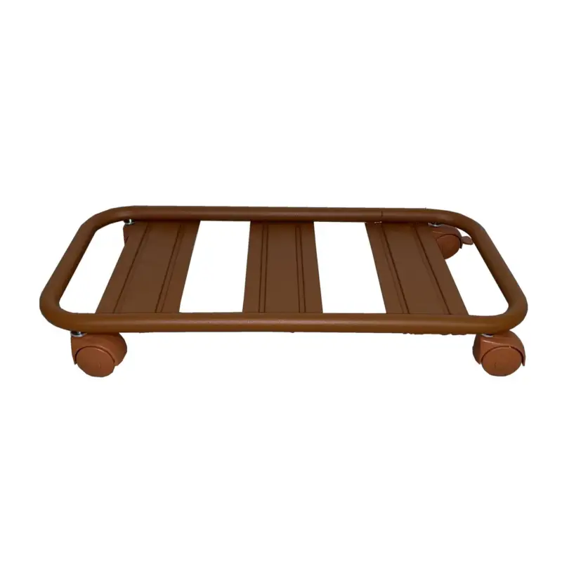 Sottovaso rettangolare a carrello con ruote bidirezionali tubolare tondo 60 cm Affare