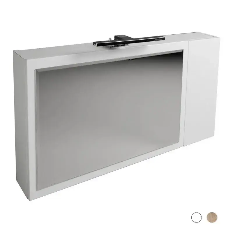 Professionale Specchio contenitore orizzontale finitura bianco