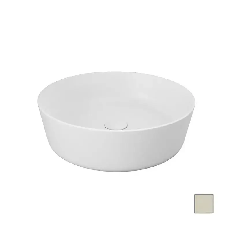 Lavabo da appoggio feeling tondo beige opaco Reso Gratuito