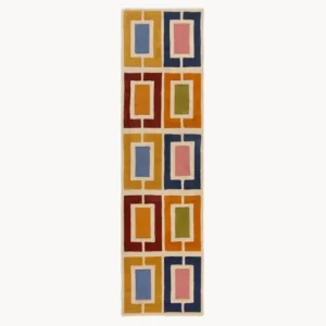 Runner in lana Retro Blocks Prezzo Scontato