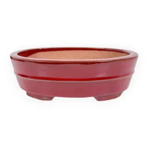 Vaso 21,5 cm ovale rosso Esclusivo