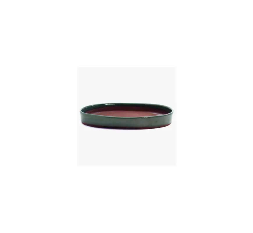 Vaso 27,5 cm ovale verde Ultime Pezzi